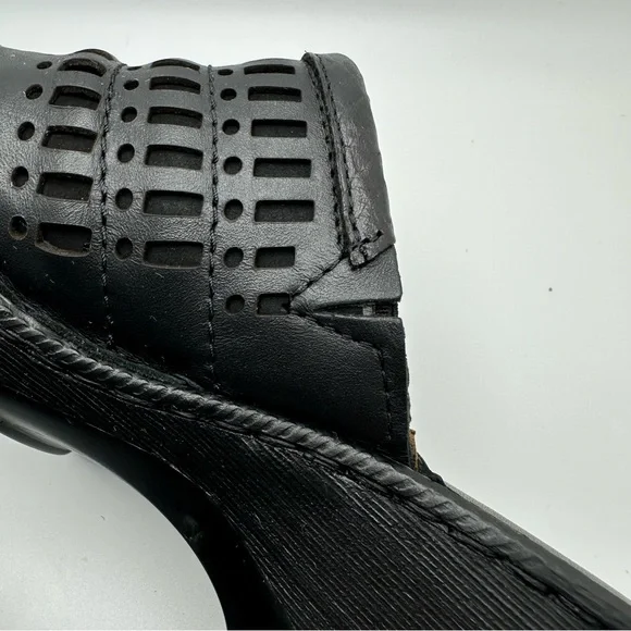 LOBO SOLO Asturias Black Clogs Mules Leather Sz 9M NIB - Picture 6 of 13